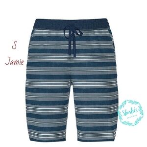 LuLaRoe Jamie Blue Striped Shorts